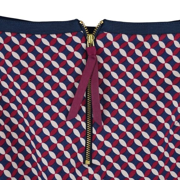 Boden‎ Wine Trellis Hampshire Ponte Geometric Print Pencil Skirt Womens Size 4R - Picture 6 of 7